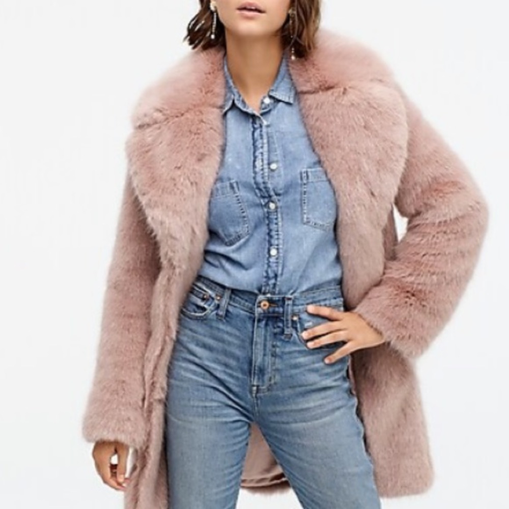 Plush Dusty Pink Teddy Coat